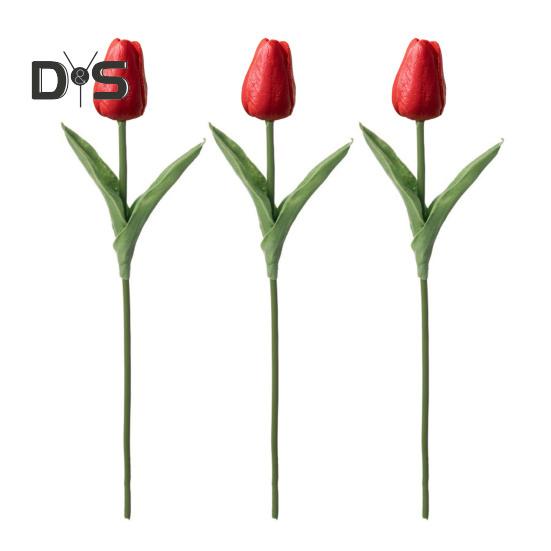 3 шт. искусственных тюльпанов, поддельные тюльпаны с гибкими стеблями, реалистичные искусственные тюльпаны для самостоятельного создания цветочных композиций, украшений для дома, свадьбы, вечеринки