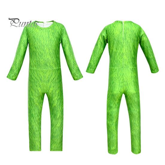 1 комплект детский комбинезон на Хэллоуин зеленый пушистый зверь косплей костюм включает в себя маска перчатки шарф набор фото реквизит одежда для выступлений