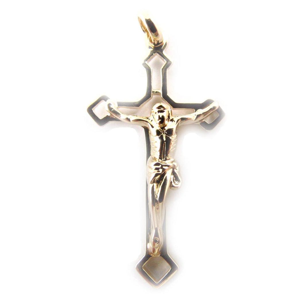 Les Trésors De Lily [B9881] - Позолоченный кулон «Распятие» - 20x30 мм