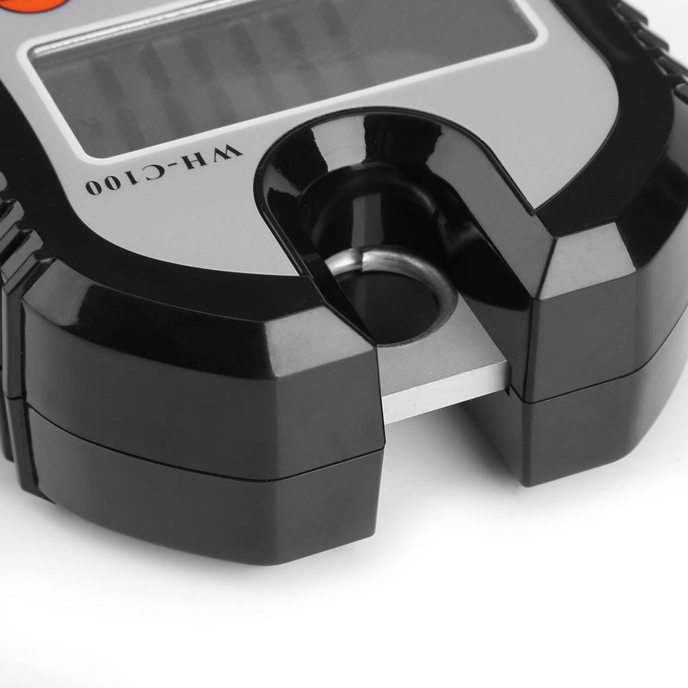 WeiHeng Портативные крановые ЖК-цифровые электронные крюковые подвесные весы с петлей для взвешивания, черные