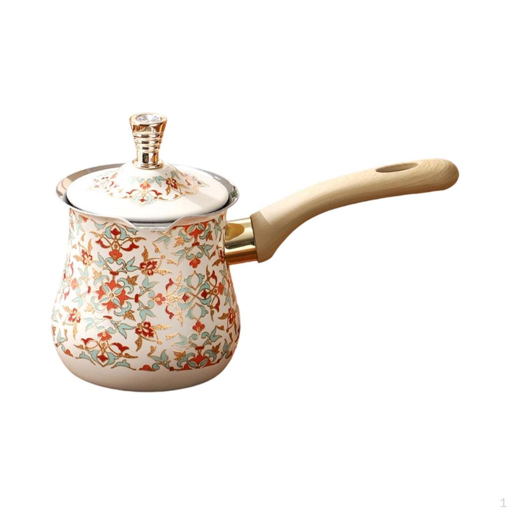 Turkish Coffee Pot Butter Warmer Easy To Clean Multipurpose Stainless Steel Maker with Long