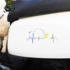 Decorative Auto Accessory for Anglers Fishing Heartbeat Car Sticker Decal, 6.7" x 3.1" Waterproof Vinyl Window Decal PVC Vehicle Graphic Decoration,