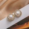 Spiral Pearl Temperament High Sense Atmosphere Stud Earrings Women