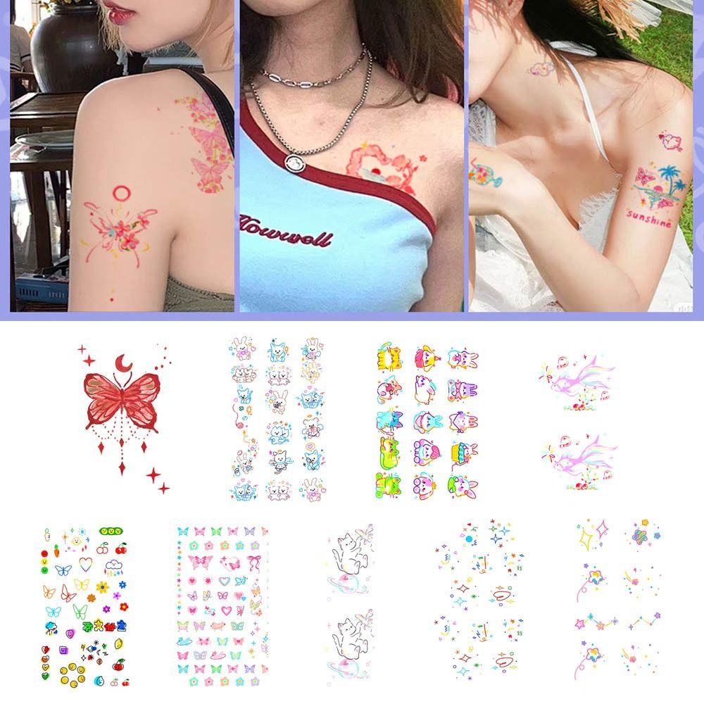 Temporary Tattoos Makeup Face Stickers Butterfly Tattoo Sticker Sweet Face Tattoo  Women