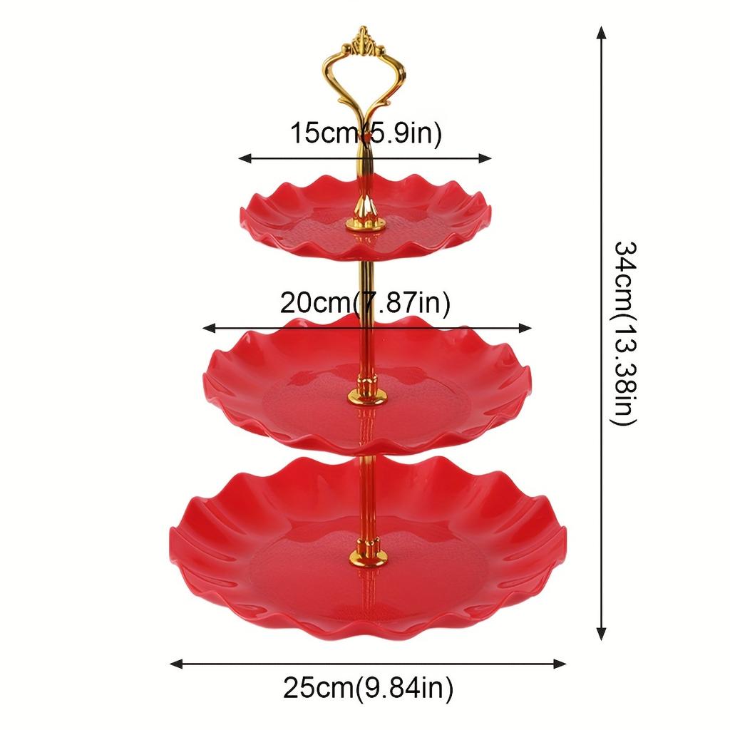 3-х уровневая подставка для торта, конфет, круглая, свадебная, фруктовая тарелка, поднос, столовая посуда, посуда для вечеринки, фестиваля
