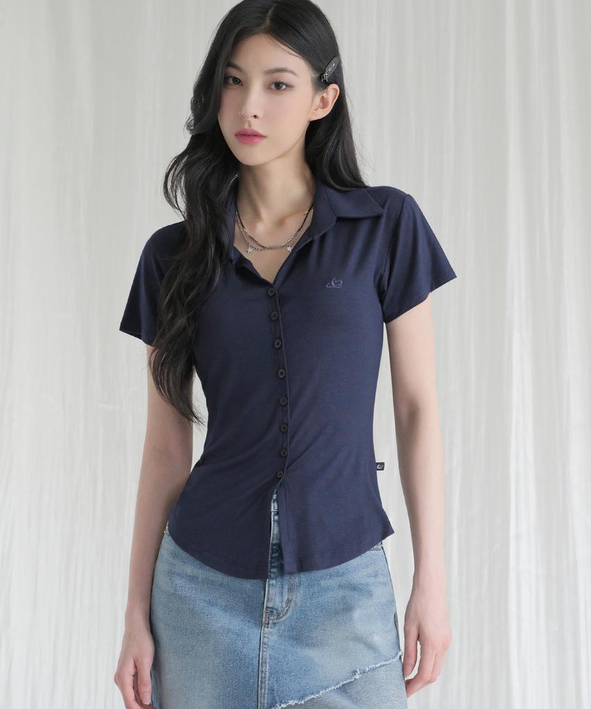 AVANDRESS Sopy Collar Short-Sleeve Black