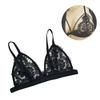 Женский кружевной бюстгальтер без косточек с треугольными чашечками, сетчатые топы без подкладок
