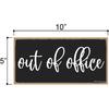 Honey Dew Gifts, Out of Office, Unavailable, In A Meeting, Away from Office Door Sign, Business Hanging Wood Sign, 10 Inch by 5 Inch, 76487