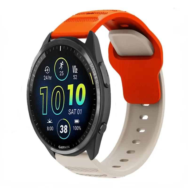 Силиконовый ремешок 20 мм 22 мм для Garmin Forerunner 965 955 265 255 165 55, удобный, дышащий, сменный браслет для Garmin Venu 3