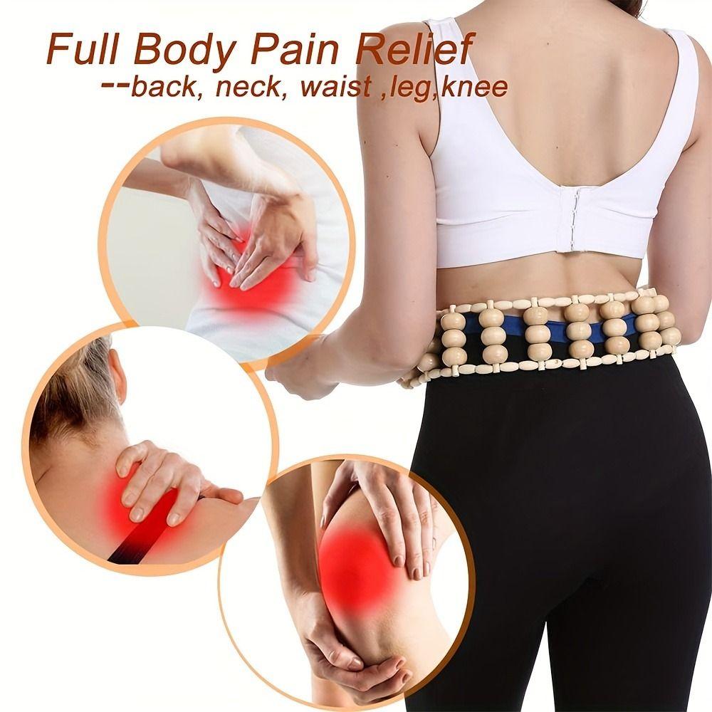 Wooden Massage Roller Rope Relaxation Body Massage Tool Lymphatic Drainage Massager Full Body