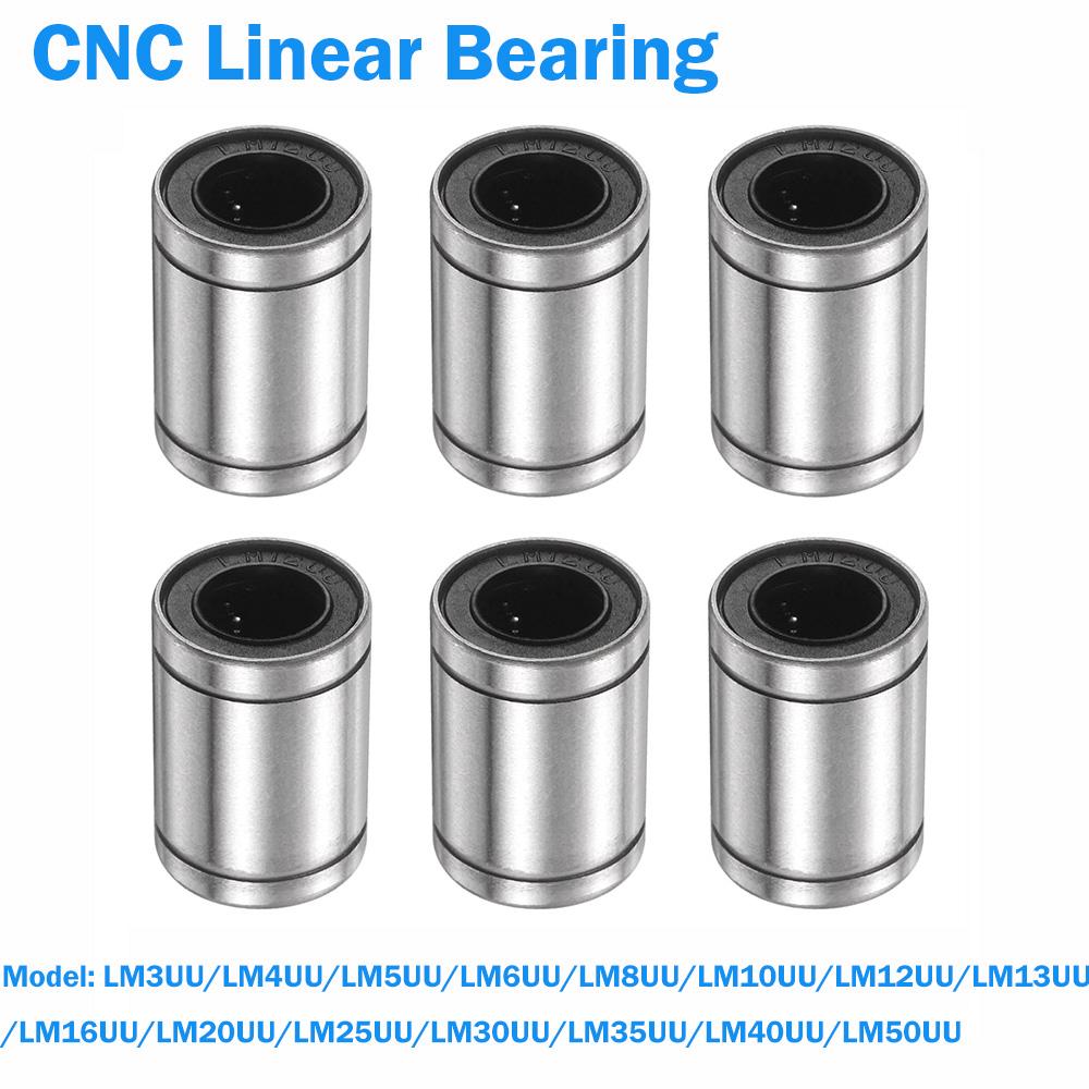1 шт. Линейный подшипник LM3UU/LM4UU/LM5UU/LM6UU/LM8UU/LM10UU/LM12UU~LM50UU CNC Линейные подшипники для стержней Направляющая Линейный вал Детали