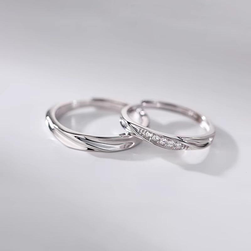 Новое модное регулируемое кольцо Mobius Finger для пары, обручальные кольца Crystal Alliance для мужчин и женщин, ювелирные изделия