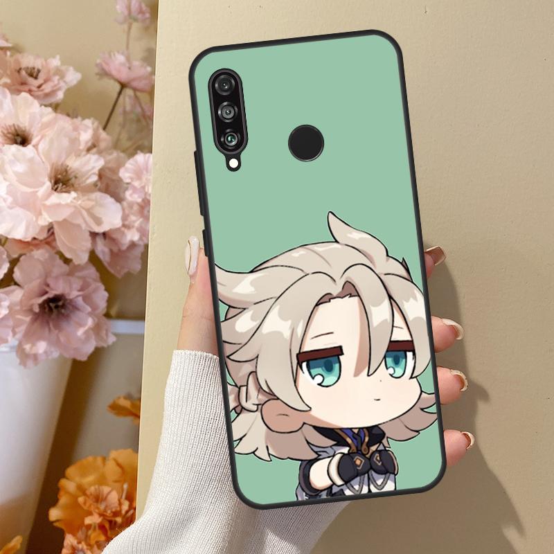 Smug Albedo Genshin Impact For Huawei Nova 11 Pro 9 10 SE Y70 Y60 Y90 Y61 Y91 Y73 Y72 12s 12i 11i 8i P30 P40 Lite Case