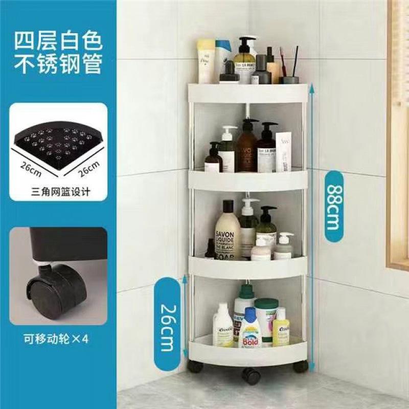 4/5 ярусная полка для хранения вещей, передвижная тележка, стеллаж для хранения вещей с зазором, передвижная угловая треугольная полка для ванной комнаты, напольные стеллажи для хранения вещей Story StorageRacks