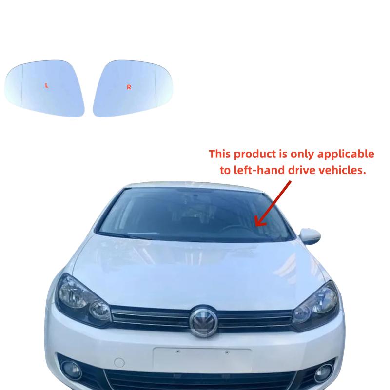 For VW Volkswagen Golf 6 MK6 5K 2009-2012 Touran 2011-2015 Auto parts Rearview Side Wing Heated Durable Mirror Glass part