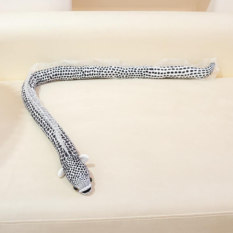 Simulated Snake Conger Eel Plush Doll Soft Streak Simulation Toys Cartoon Animals Pillow Birthday Xmas Gifts for Boys and Girls