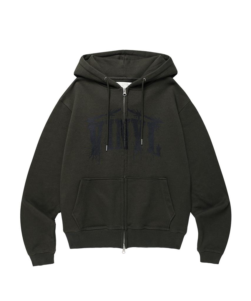 Худи на молнии Thevinylhouse Graphic Khaki