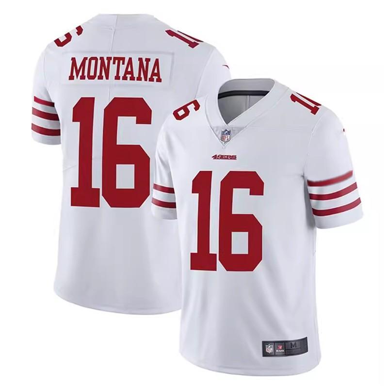 San Francisco 49ers 16 Joe Montana Mens Football Jersey - Multiple Styles S-XXXL