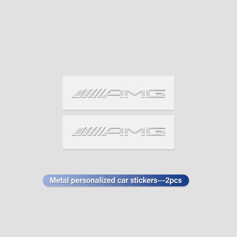 KNMG7 Car Sticker Emblem Badge Metal Sticker Decal Car Accessories For Mercedes Benz AMG A B C E S G Class W201 W210 W108 W205 W203