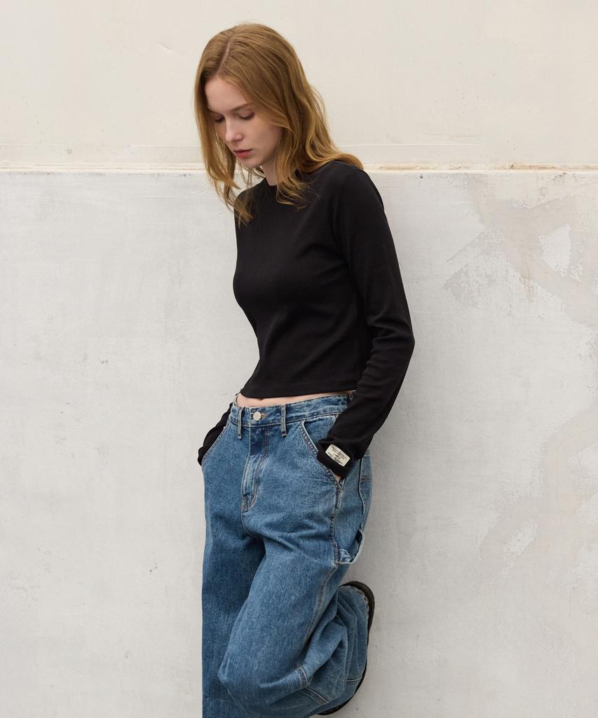 WAARFORWOMAN Wt-35 Crop Long Sleeve_Black