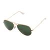 Солнцезащитные очки Ray Ban Aviator Металлические с золотой оправой и зелеными линзами Унисекс