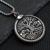 Винтажное мужское ожерелье викингов с волчьим деревом, скандинавская луна, кельтский узел, кулон, протектор, ювелирные изделия, подарочные аксессуары