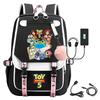 Toy Story 5 Printed Canvas Backpack With Breathable Design For Middle School Students And Travel