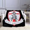 Crusade Cross Templars Knight Printed Blanket Flange Warm Blanket Bed Linings Picnic Blankets Home Travel Born Birthday Gift