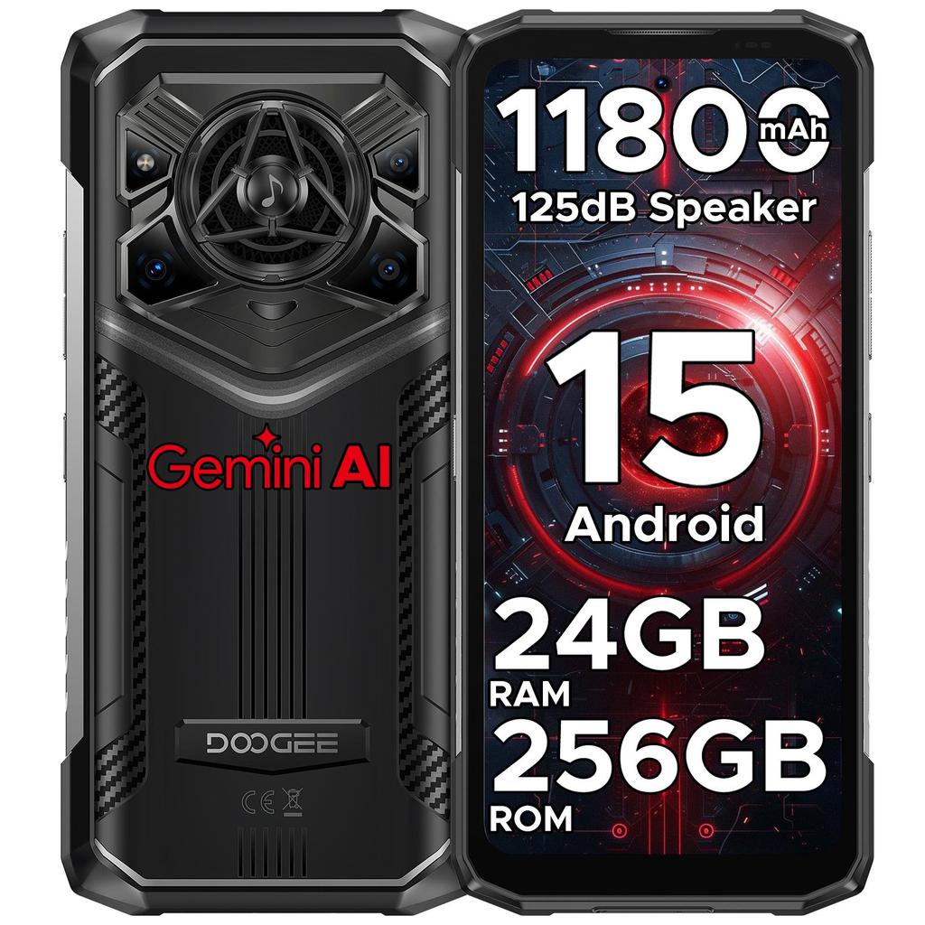 Doogee Blade 20 Pro Защищенный смартфон Android 15, 24 ГБ+256 ГБ/2 ТБ, 50 МП+20 МП+8 МП, Три слота для карт/NFC/OTG/GPS/Распознавание лица
