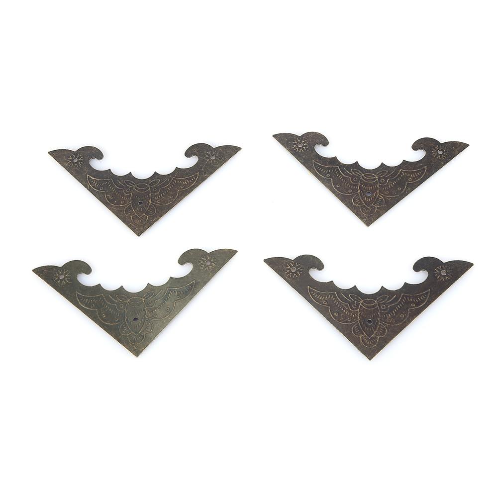 12 шт. деревянная шкатулка для ювелирных изделий подарочный футляр бронзовые угловые декоративные протекторы защитная крышка S