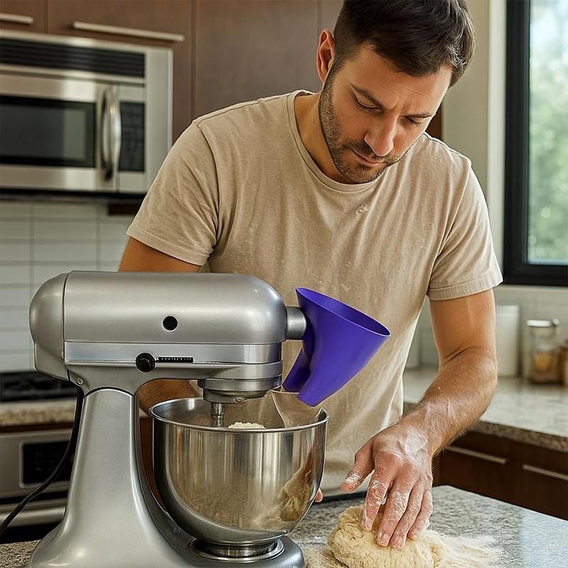 Для KitchenAid Artisan KSM150 Насадка-воронка для муки - Пластиковая воронка для порошка с диаметром для легкого высыпания для миксеров с откидной головкой