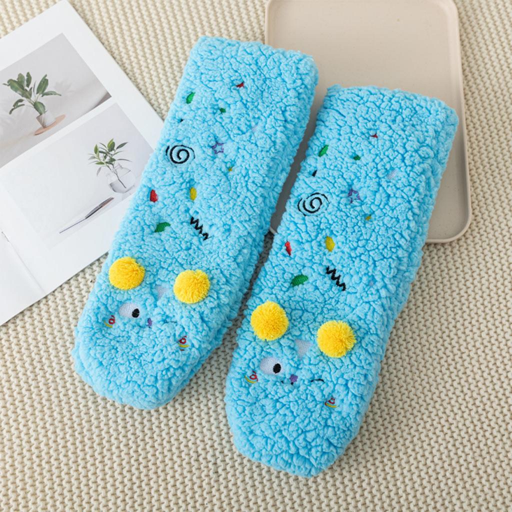 Ladies' Super Thick Lamb Wool Socks, Cute Mid Tube Sleeping Socks With Added Wool Insulation, Home Floor Socks