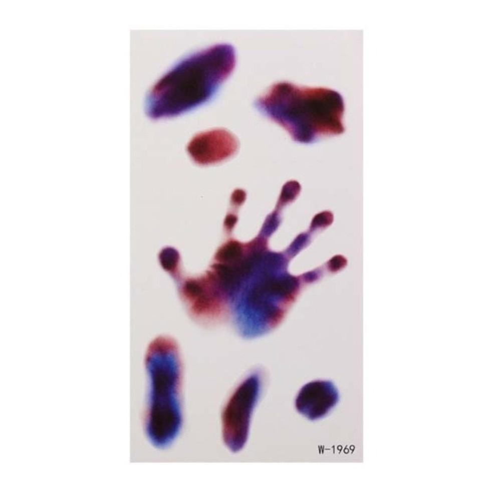 Waterproof Halloween Tattoo Stickers Bloody Makeup Body Art Scar Decals Haunted House