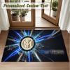 Crystal Velvet Square Rug Custom NameInter Milan Pattern Non Slip Home Floor Decor Rug