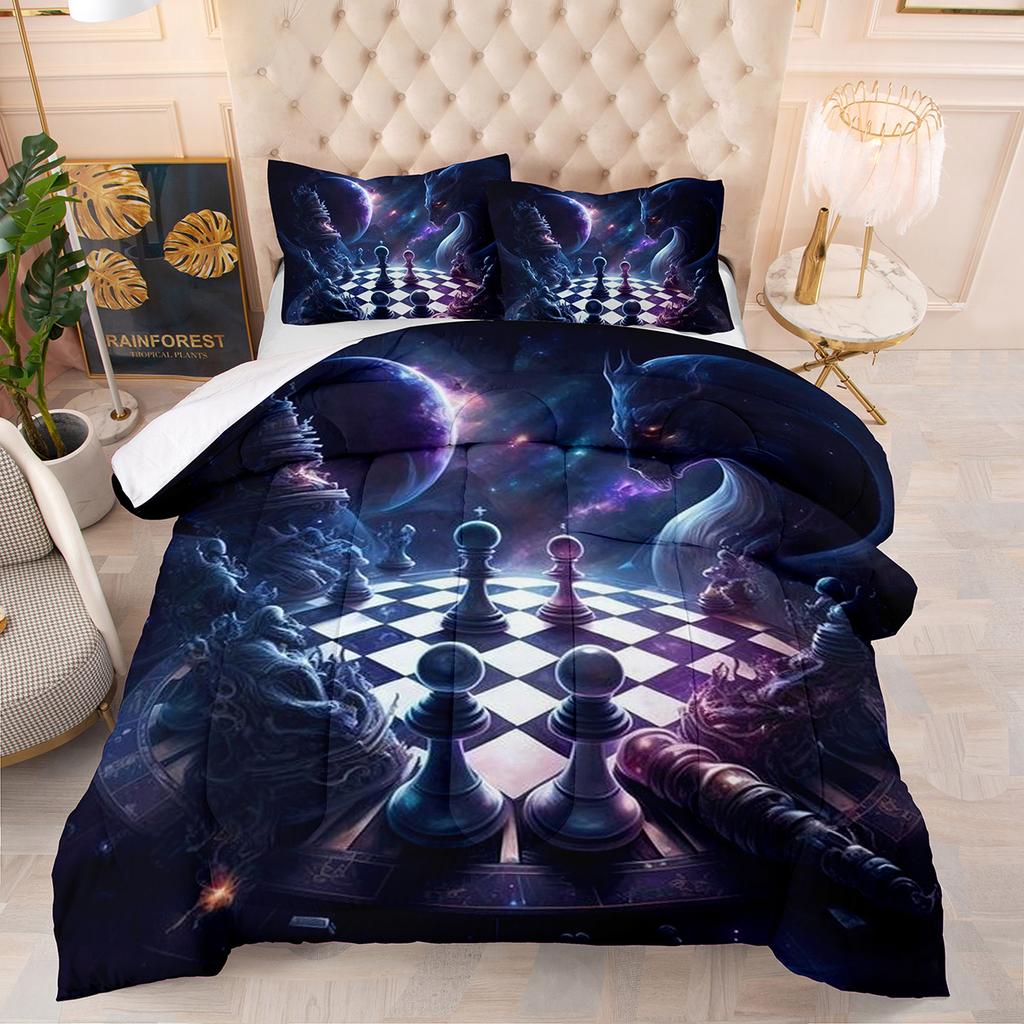 Comforter Starry Night Series Astronauts Theme Home Comforter Quilted Blanket Goose Down Duvet King Queen 3D Blanket Size Twin