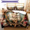 3pcs Custom Name "Angel's Heartful Melody" Bedding Set Printed Bedding Set Duvet Cover Closure Includes 1 Duvet Cover & 2 Pillowcases Bedroom Decor