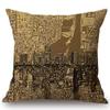 Us City Skyline Sketch Chicago Los Angeles Home Art Decoration Sofa Throw Pillow Case Cotton Linen Post Modernism Cushion Cover