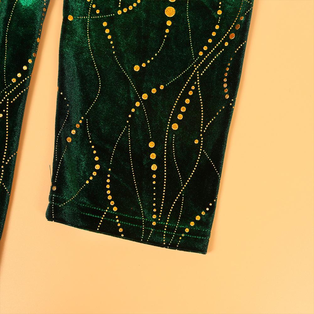 Women's Dress Plus Size Three-quarter Sleeve Mermaid High Low Hem Extra Long Velvet Dresses