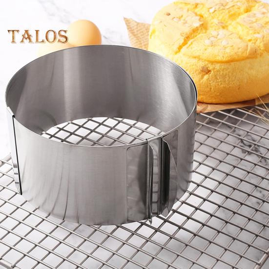 6-12 дюймов Регулируемое кольцо для торта из нержавеющей стали, кольцо для выпечки, форма для торта, многоразовая пищевая форма для выпечки, инструмент для выпечки