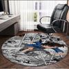 Detective Conan Print Round Rug, Washable Floor Carpet, For Entryway Dorm Laundry Room Office Study, Home Decor Birthday Christmas Gift