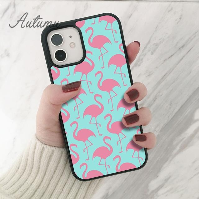 Чехол для телефона Back Red Bird Flamingos для iPhone 11 12 13 14 Pro Max mini XR XS SE 2020 7 8 Plus Samsung Galaxy S21 S22