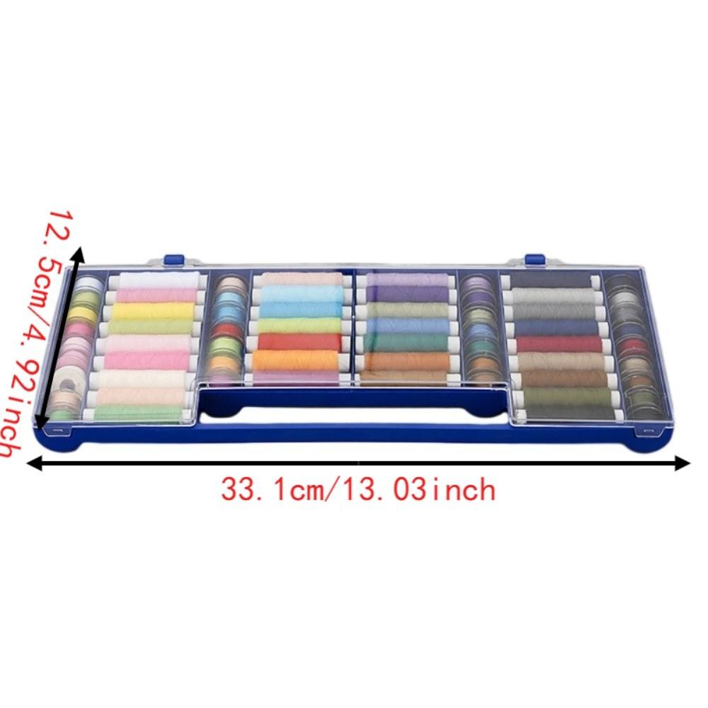 64 Spools Sewing Thread Kit 32 Color Sewing Machine Accessories Thread Storage Box Garment Making
