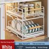Двухуровневая выдвижная сушилка для посуды и хранения