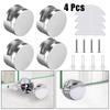 Zinc Alloy Glass Clips Silver Mirror Fasteners New Mirror Clip  Kitchen Cabinet
