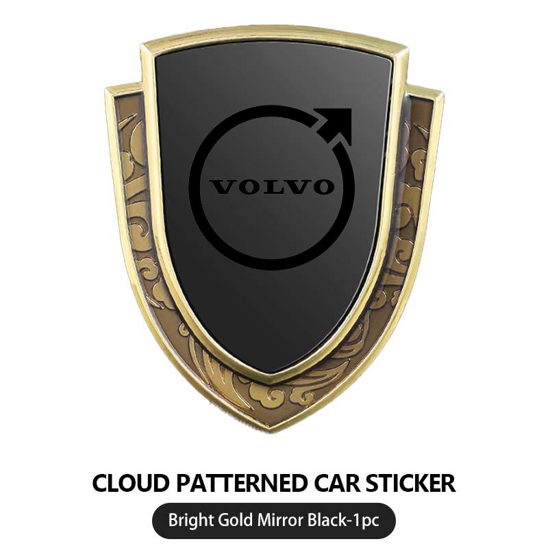 Cloud Pattern Car Body Sticker Aluminum Alloy Auto Grille Badge For Volvo V60 V50 V40 S80 S60 S90 C40 XC40 V70 XC70 XC60 XC90