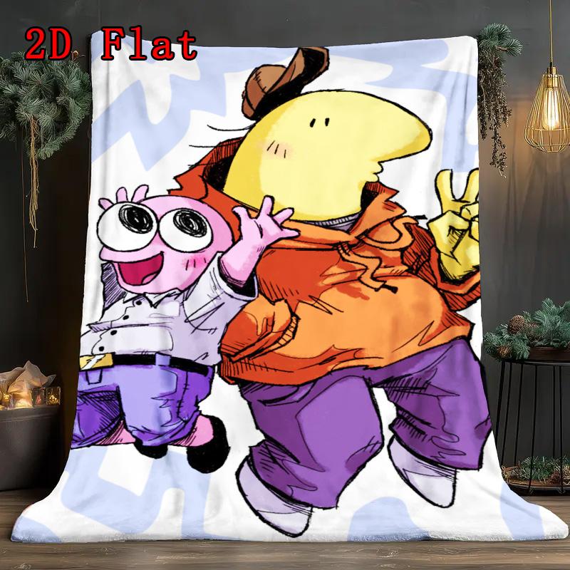 Smiling friends 2D Flat Pattern Flannel Blanket High quality All Seasons Warmth and Comfort Perfect for Christmas Gifts.NMT0928152