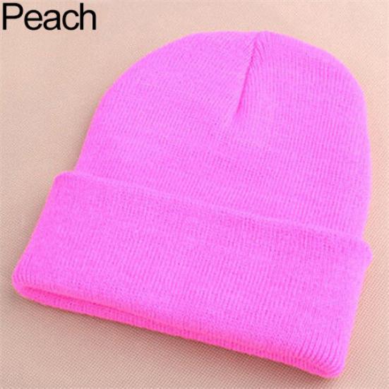 Beauty Beanie Knit Ski Hip-Hop Winter Warm Elastic Wool Yarn Cuff Hat