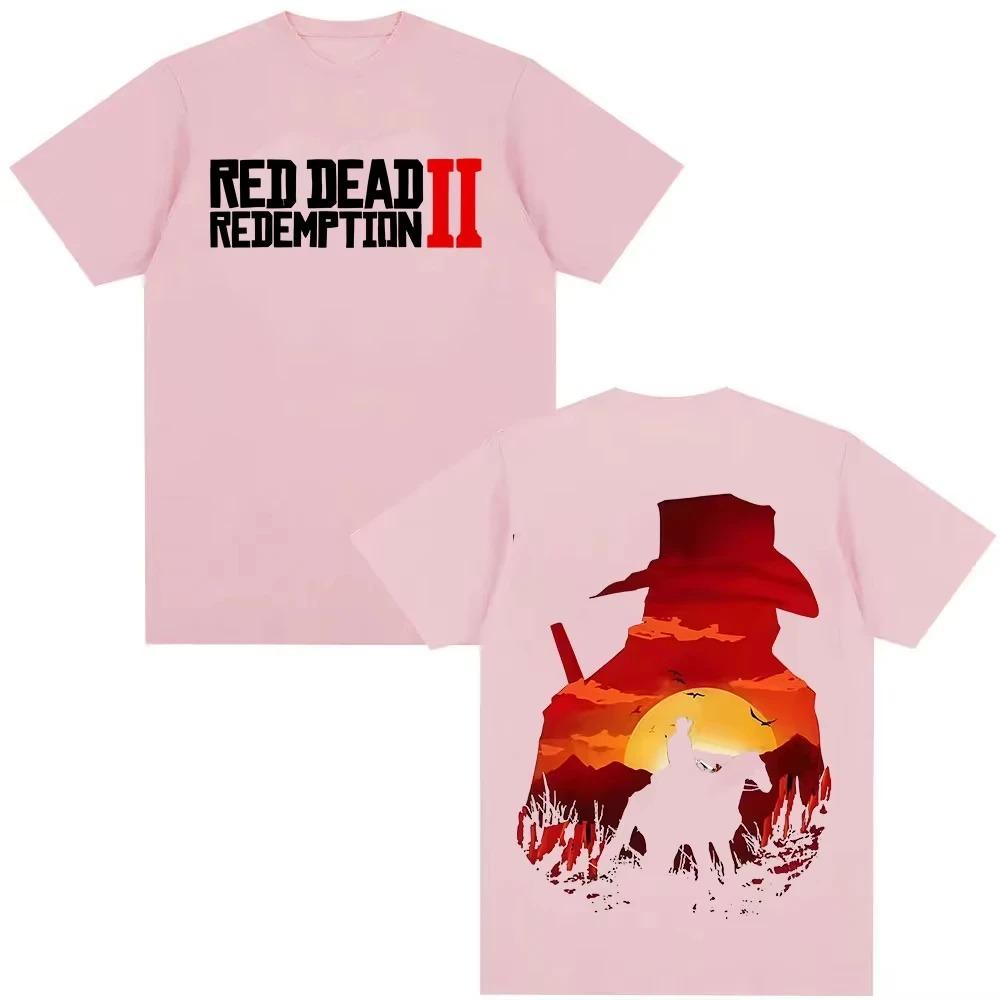 2026 Red Dead Redemption 2 Игровая Графическая Футболка Мужская Женская Готическая Футболка с Коротким Рукавом Мода Y2K Высококачественная Хлопковая Футболка