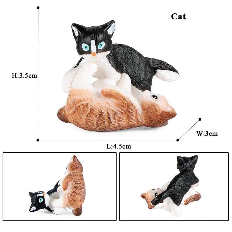 Oenux Кошачий игровой комплекс Китти Бобтейл Сиамский Сфинкс Регдолл Модель Фигурка Фигурка Милое украшение Домашнее животное Детская игрушка Подарок