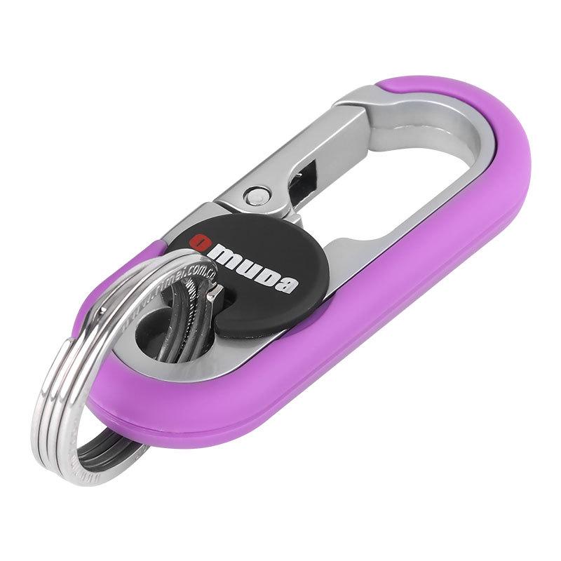 Omeida Мужской цельнометаллический брелок для ключей с двойными кольцами